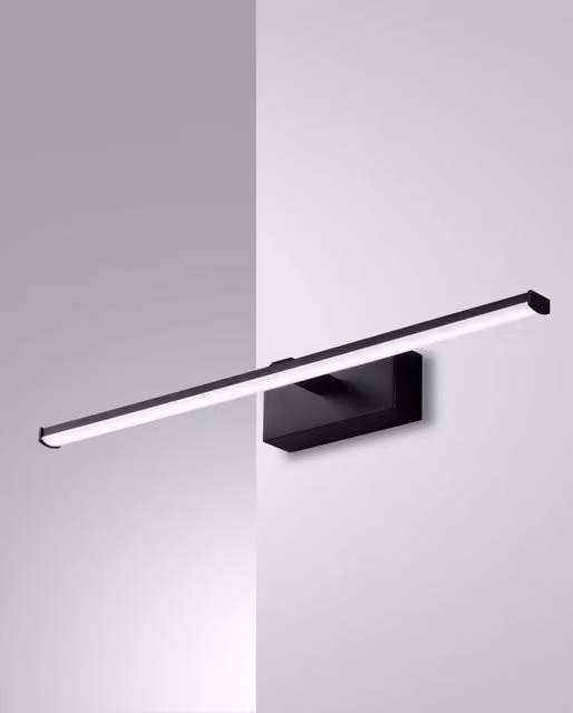 Nala Lampada da Parete LED Fabas Nero, Design Moderno con Struttura in Metallo e Plastica, 10W, 1200lm, 3000K, IP44