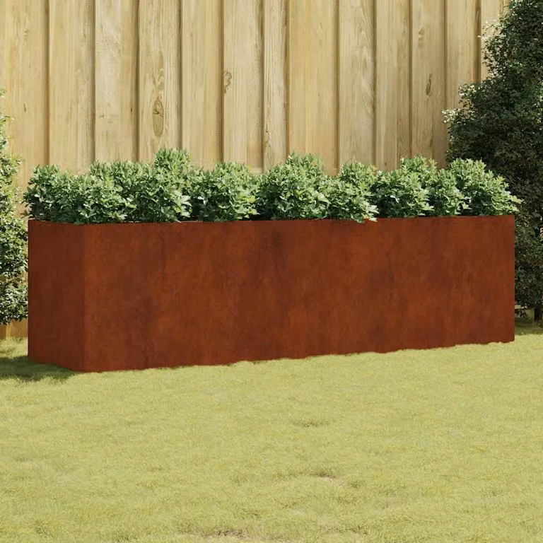 vidaXL Fioriera Rialzata da Giardino in Acciaio Corten Marrone L: 280 cm, P: 80 cm, H: 80 cm
