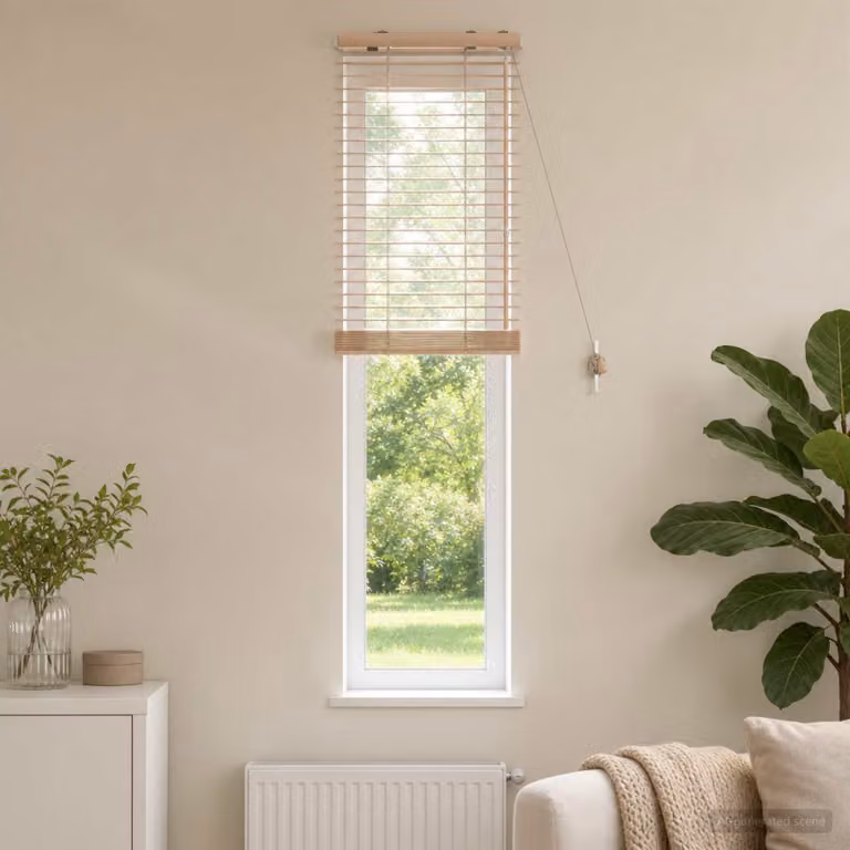 vidaXL Tenda Veneziana Effetto Quercia, Colore Marrone, L: 50 cm, H: 160 cm, Larghezza delle lamelle: 35 mm