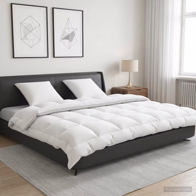 Set di piumone e cuscini 3 pz vidaXL bianco 4 stagioni 240 x 260 cm 220 GSM