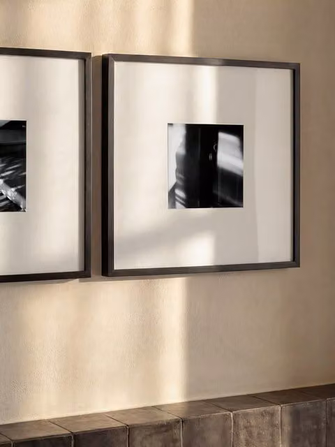 Quadro Shades abstract minimalista Kenay Home bianco e nero