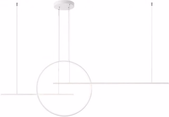 Lampada a sospensione LED Redo Group Giotto, design moderno rotondo in metallo, regolabile e dimmerabile, disponibile in bianco o nero