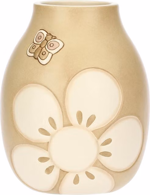 Vaso in ceramica THUN Iconic Elegance beige modello medio per decorazione da tavolo