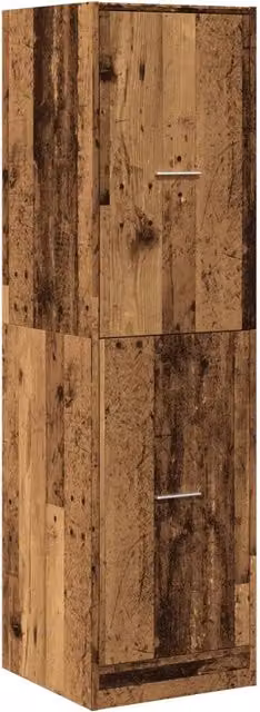 Mobiletto da farmacia vintage HELLOSHOP26 in legno composito con finitura effetto legno anticato marrone, L/P/H: 40 x 41 x 144,5 cm