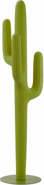 Appendiabiti Saguaro Qeeboo in polietilene verde opaco con ganci a punto distribuito
