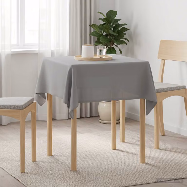 Set di 5 tovaglie quadrate vidaXL in poliestere idrorepellente e antimacchia, Grigio, 110 x 110 cm