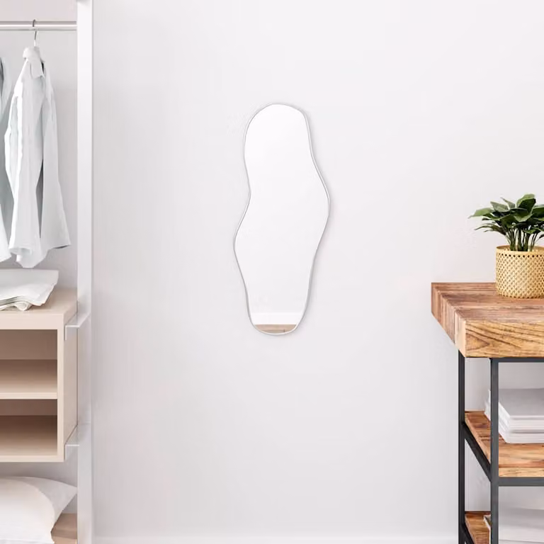 Specchio da parete rettangolare vidaXL Argento L: 60 cm, H: 25 cm