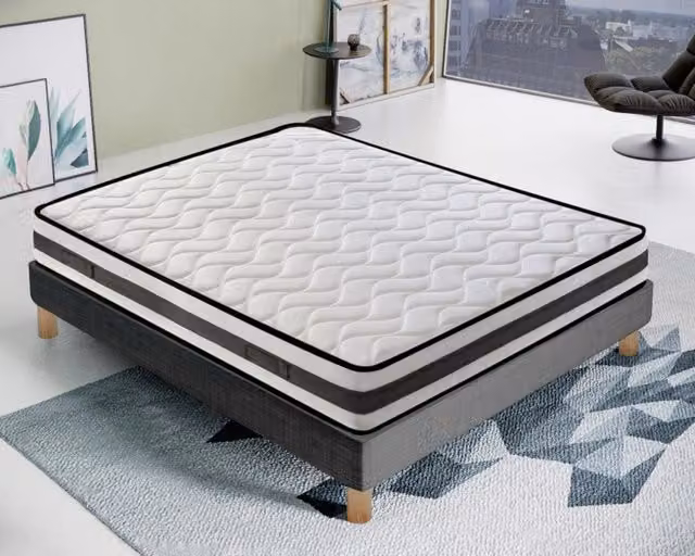 Materasso Matrimoniale MaterassieDoghe in Waterfoam con Gel e 13 Zone di Comfort, Antibatterico e Traspirante, Bianco, L/P/H: 180 x 200 x 20 cm