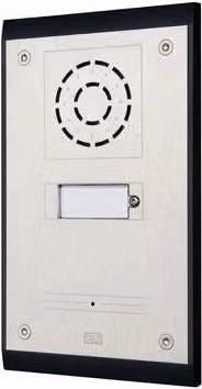 Citofono IP 2N Helios IP Uni con 1 tasto PoE SIP e apriporta DTMF colore Nero Argento