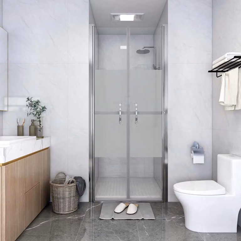Porta per Doccia vidaXL in Vetro ESG Semi-Satinato, L: 71 cm, H: 190 cm