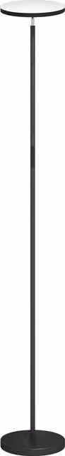Lampada da terra uplighter RGB HOMCOM, lampada LED dimmerabile con telecomando, controllo touch e testa orientabile 350 gradi, colore nero