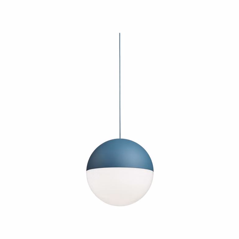 Flos String Light Sphere Lampada a sospensione blu con controller dimmabile Casambi