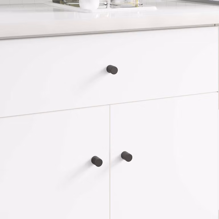 Set di 1011 pomelli per armadio vidaXL in ferro nero opaco