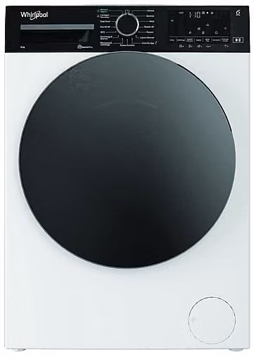 Whirlpool WAM 862WBC IT Lavatrice a caricamento frontale da 8 kg, 1200 rpm, Classe A, Bianco, Profondità: 46,8 cm