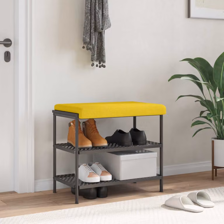 Cuscino per panchina vidaXL in tessuto giallo, antiscivolo e moderno, Profondità: 35 cm
