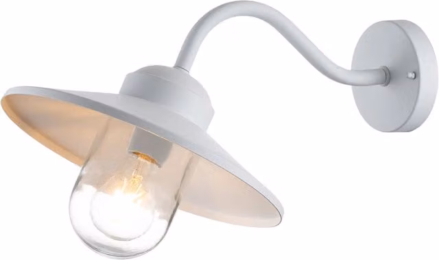 Applique da esterno Klampenborg Elstead bianca con attacco E27 60W e protezione IP44
