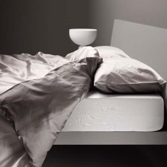 Copripiumino reversibile DaunenStep Oasi Kiss in cotone Mako Satin grigio con chiusura a zip