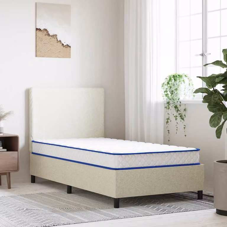 vidaXL Materasso in schiuma viscoelastica bianco L: 100 cm, P: 200 cm, H: 17 cm