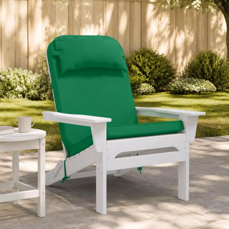 Cuscino per Lounger Sole vidaXL Verde in Poliestere con Rivestimento Lavabile L 124 x P 55 x H 5 cm