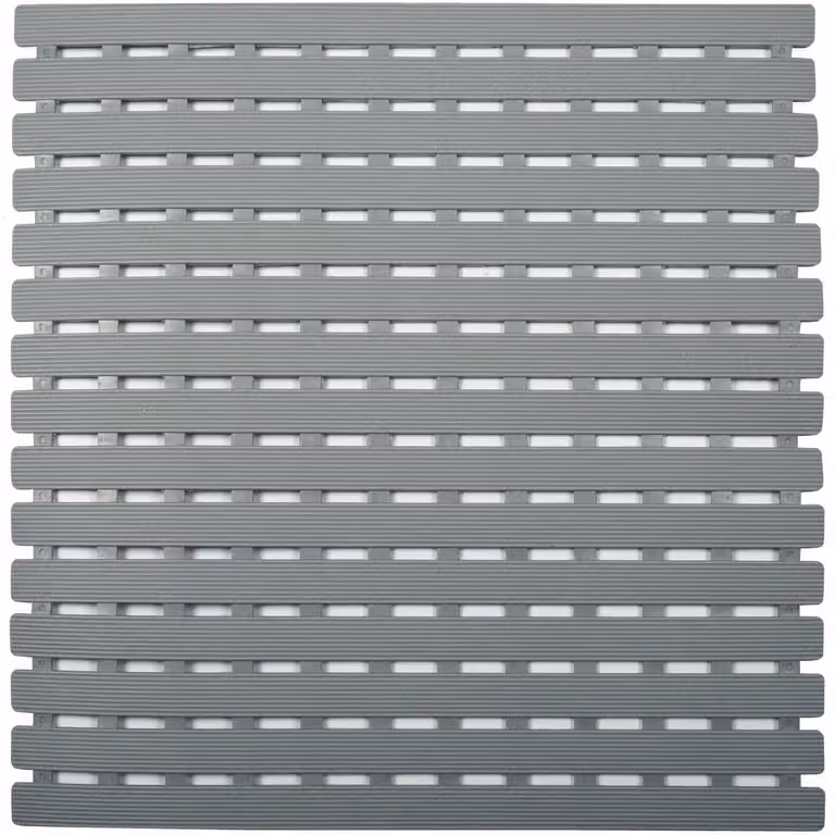 Tappeto da bagno antiscivolo rotondo Vestiamo Casa, Grigio, L/P: 54 x 54 cm