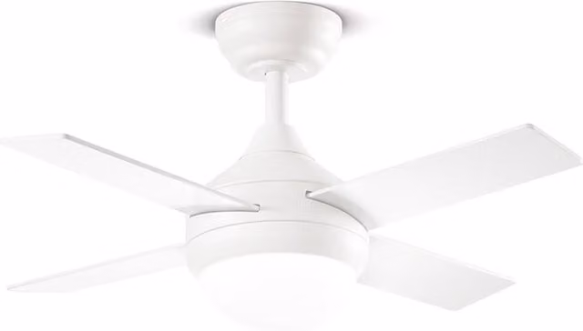 Perenz Crux Ventilatore da Soffitto Bianco con Luce LED, Telecomando e Timer