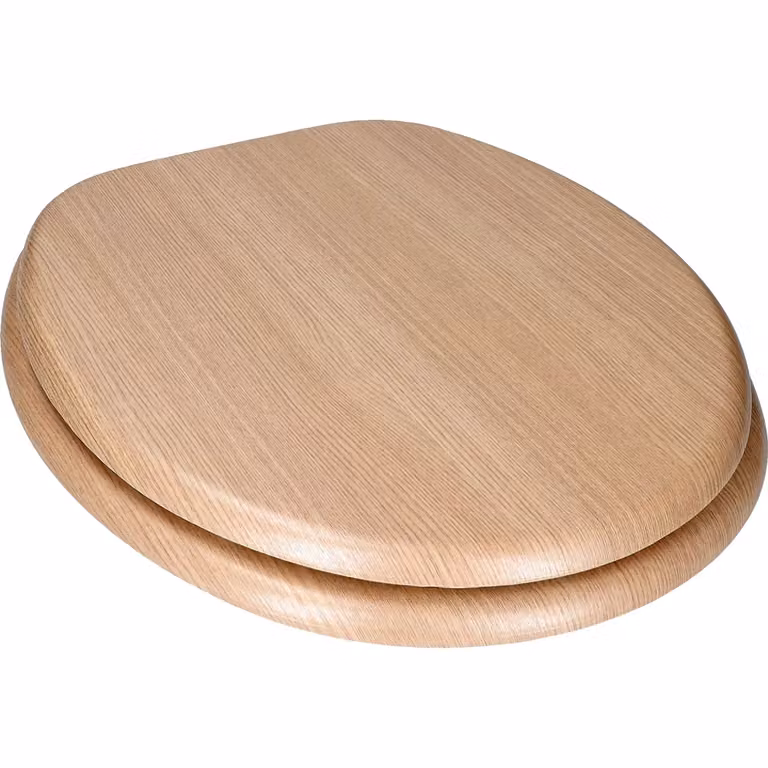 Copriwater in legno Rovere Sonoma marrone Vestiamo Casa L: 37 cm, P: 43,4 cm