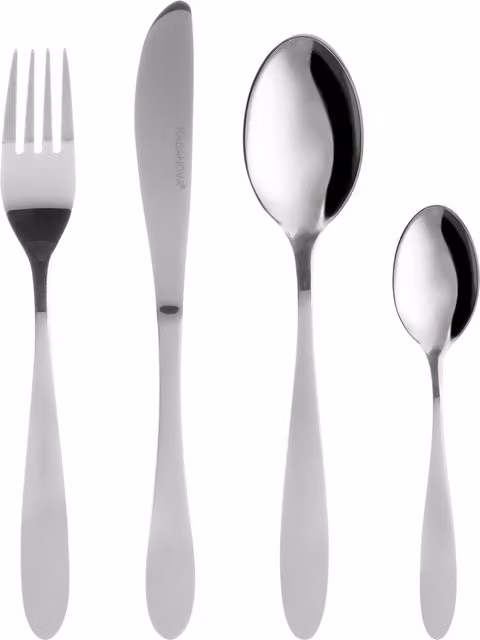 Set di posate Essential Kasanova in acciaio inox argentato, 24 pezzi