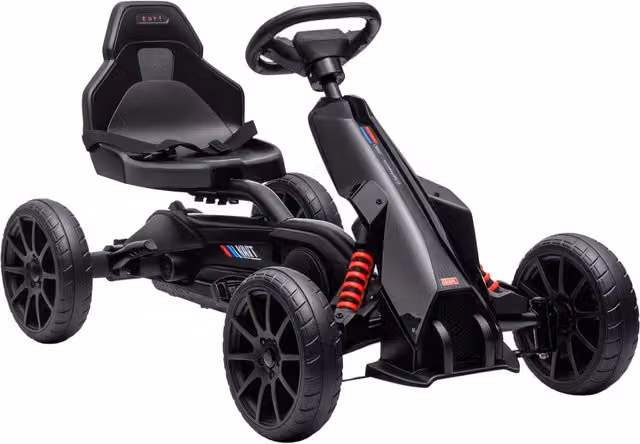 Go-Kart per bambini Zephmum nero con altezza regolabile e freno