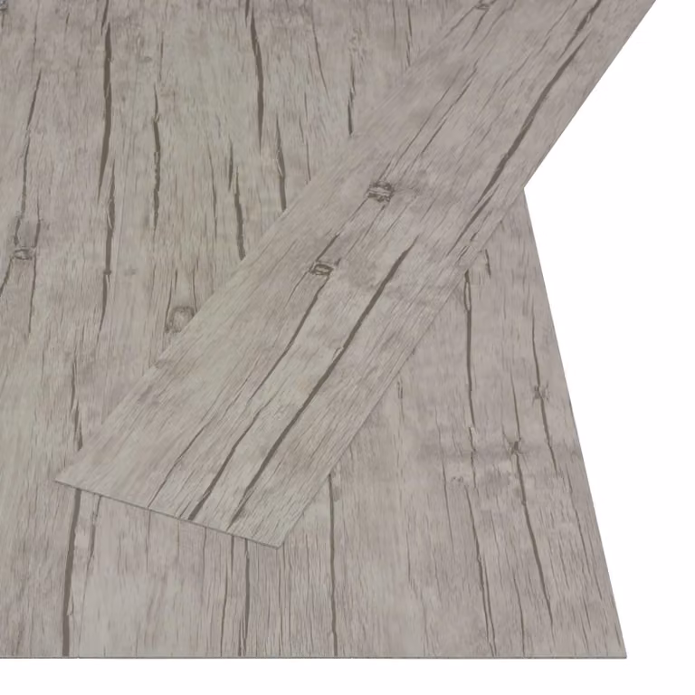 Listello per pavimentazione autoadesivo vidaXL effetto legno rovere lavato marrone e grigio, 4,46 m²