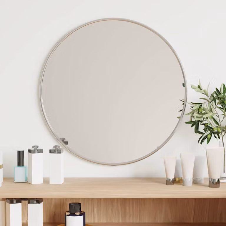 Specchio da parete rotondo vidaXL Argento Ø 40 cm