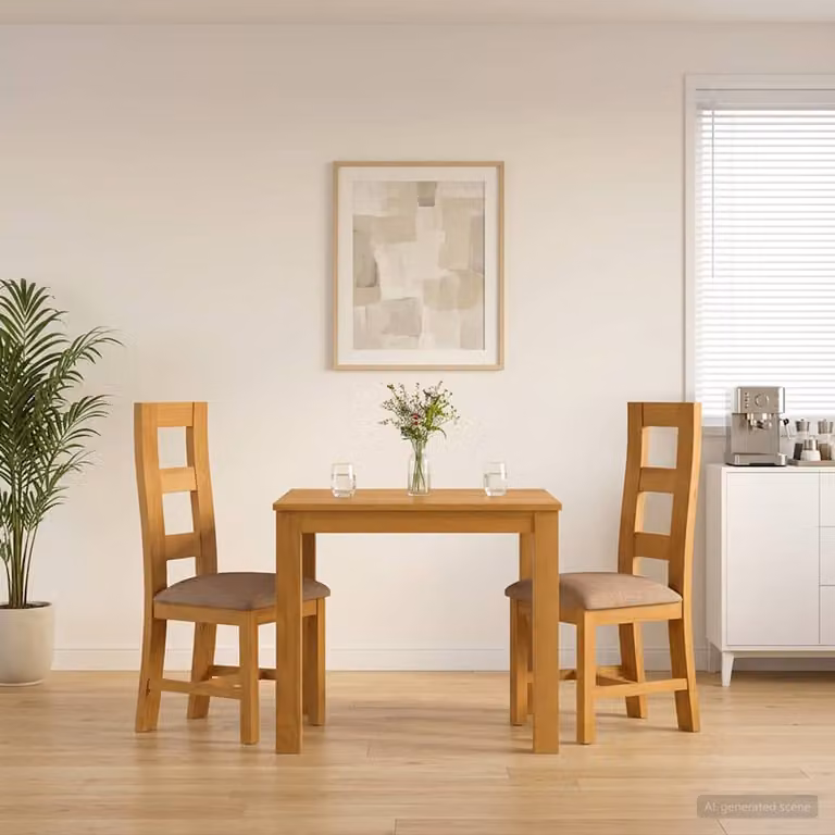 Set da pranzo vidaXL in legno di quercia composto da tavolo rettangolare e 3 sedie, Grigio e Marrone