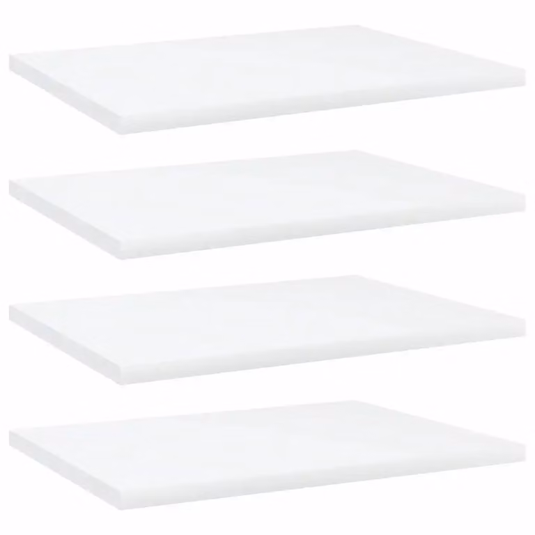Set di 4 ripiani per libreria da parete vidaXL in legno multistrato bianco L 40 cm, P 30 cm, H 1,5 cm
