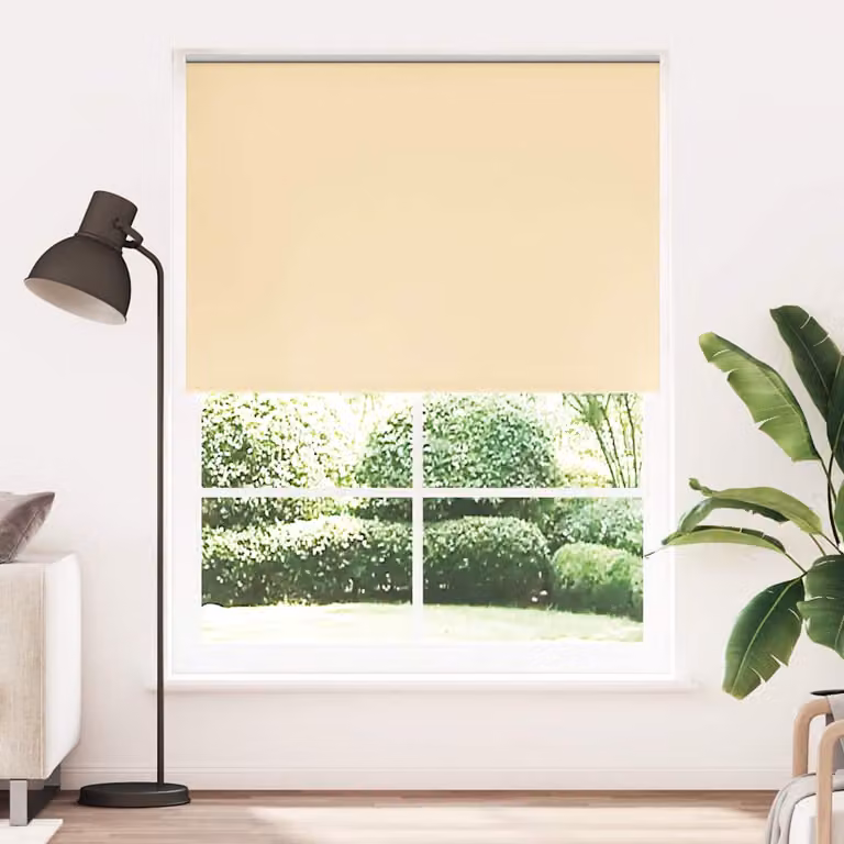 vidaXL Tenda a rullo oscurante termoisolante in poliestere, colore beige, L: 160 cm, H: 230 cm