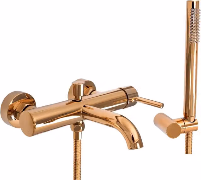 Rubinetto da vasca Rea in ottone color copper e oro