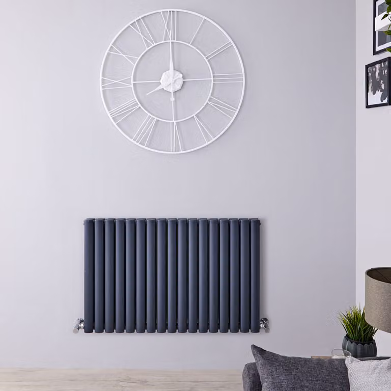 Radiatore Orizzontale Doppio Design HudsonReed Antracite L: 100 cm, H: 63,5 cm, 1250W