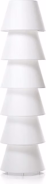 Piantana LED Moooi Set up bianca con paralume a cono e luce bianco caldo