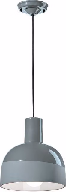 Lampadario a sospensione Ferroluce Caxixi in ceramica stile Art Déco colore grigio con 1 luce E27
