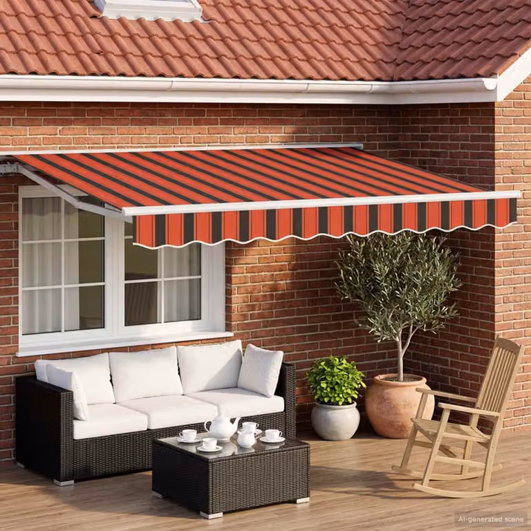 vidaXL Tendalino a Semi-Cassonetto con LED e Comando Manuale in Alluminio e Poliestere L: 3 m, P: 2,5 m