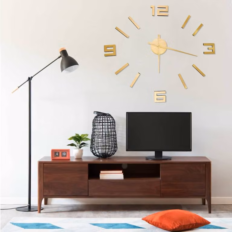 Orologio da Parete Analogico Moderno vidaXL Oro Diametro: 100 cm