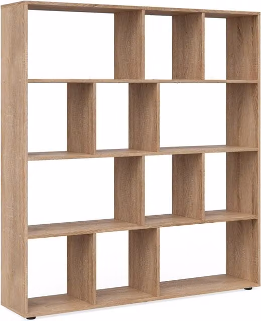 Scaffale Pilar Vicco in stile scandinavo color marrone L: 131.6 cm, H: 143 cm, P: 29 cm