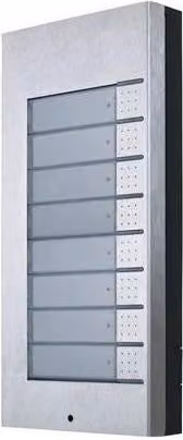 Modulo di espansione citofonia IP Helios Vario 2N con 8 tasti singoli, colore argento, da incasso