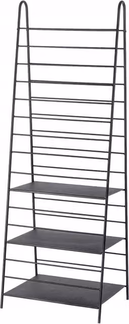Scala da giardino KADAX in metallo nero con ripiani per piante, H: 172 cm, L: 60 cm, P: 49 cm