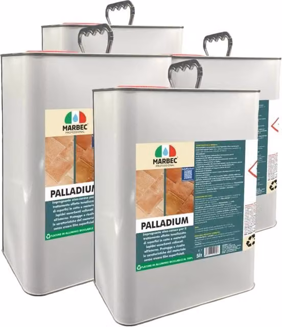 Trattamento per cotto Marbec Palladium colore silver, confezione da 4 x 5 l