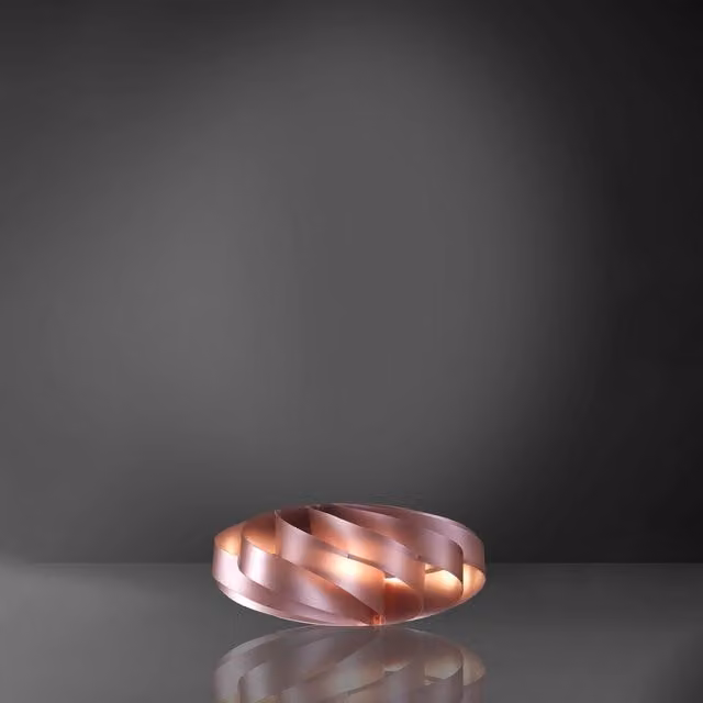Lampada da scrivania moderna Polilux Linea Zero Pink in metallo con attacco E27, Diametro: 50 cm