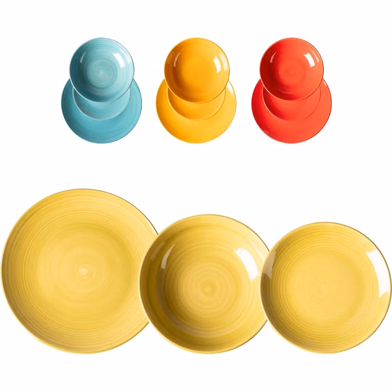 Servizio di piatti Tipika GUSTO CASA in stoneware multicolore, 12 pezzi