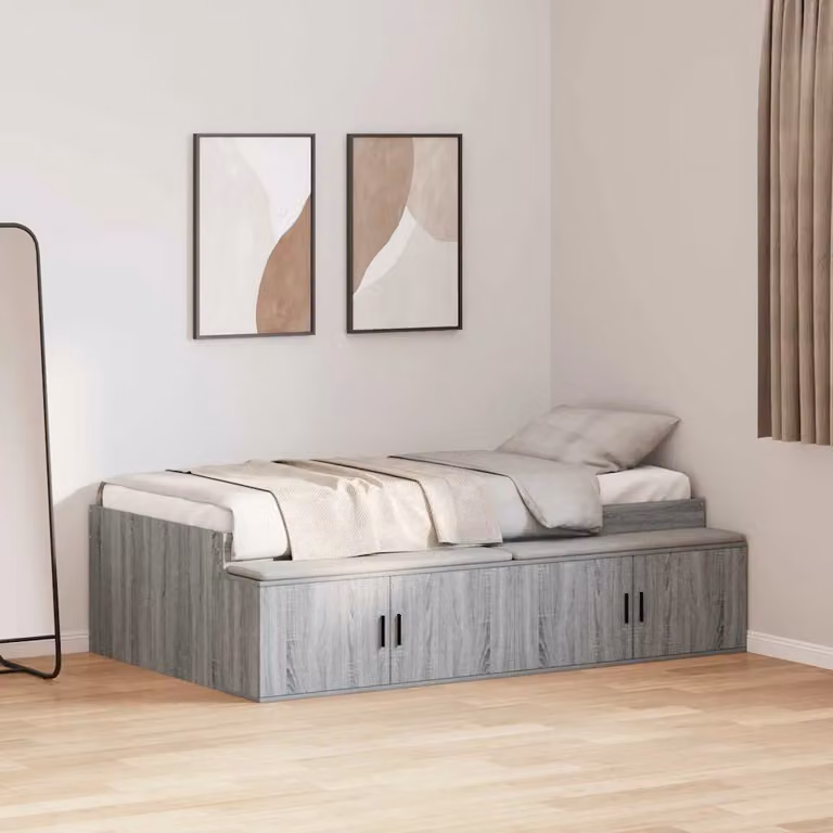 Struttura del letto con cassetti vidaXL in legno ingegnerizzato Grigio Sonoma L/P/H: 193 x 70 x 103 cm