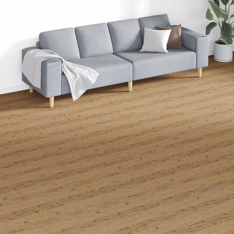 Tavole per pavimenti vidaXL effetto legno marrone noce, 5,26 m², 18 pezzi in PVC