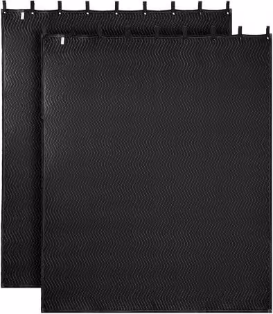 Set di 2 Coperte Fonoassorbenti VEVOR con Occhielli, Coperture Oscuranti per Traslochi e Registrazione Musicale, L: 243,8 cm x H: 203,2 cm