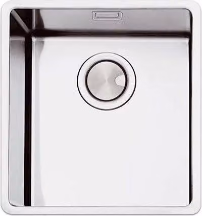 Apell Ferrara Plus Lavello da Incasso Sottotopiano in Acciaio Inox Colore Acciaio Spazzolato con 1 Vasca L: 37,6 cm, P: 43,6 cm