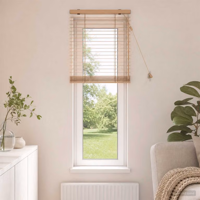 vidaXL Tenda Veneziana Effetto Quercia, Colore Marrone, L: 65 cm, H: 160 cm, Larghezza delle lamelle: 35 mm